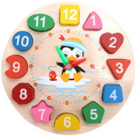 Jigsaw Puzzle Stacking Educational Blocks Clock Toy