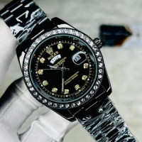 Rolex Quartz Movement Stainless Steel Analog Black