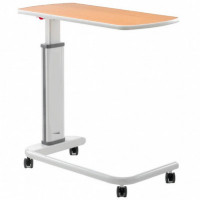 Sleek Wooden Patient Overbed Food Table