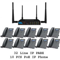 Grandstram 32-Line IP PABX with 10 x IP Phone Package