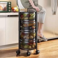 4-Layer Round Shape Kitchen Storage Rack