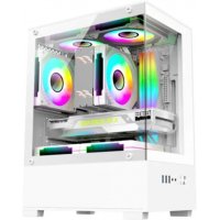 Aptech CS40 3 ARGB Fans Desktop Gaming Case White