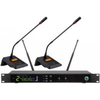 Verbex VT-KU920 UHF 2-Table Top Condenser Wireless Microphone Set