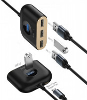 Baseus CAHUB-AY01 Square Round 4-in-1 USB Hub Adapter