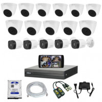 CCTV Package Dahua 16CH DVR 16Pcs HD-CVI Camera