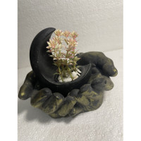 Plastic Plant & Limestone Pot