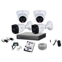 CCTV Package 4CH Dahua DVR 500GB HDD 4Pcs Camera