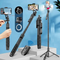 K28 Selfie Stick Tripod with LED Light