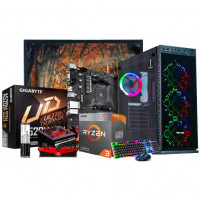 AMD Ryzen 3 3200G 8GB RAM 19" LED Monitor Desktop PC