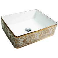 Marquis C70073 Gold-White Counter Top Wash Basin