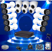 CCTV Package 16-CH DVR 16-Pcs Camera 2TB HDD