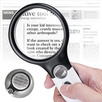 45X Zoom Magnifying Glass with 3 LED Light