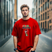 Free Palestine Drop Shoulder Cotton T-Shirt