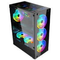 Aptech AP-8307B ARGB Black Gaming Casing