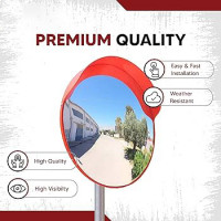 Convex 32" Red Mirror