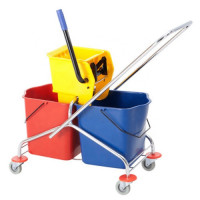 Stainless Steel Cleaning Double Bucket