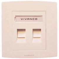Vivanco Double Shuttered Face Plate