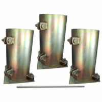 1-Rod & 3-Cylinder Concrete Mold Set