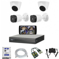CCTV Packege 4 Channel Dahua DVR 4-Pcs Camera 500GB HDD