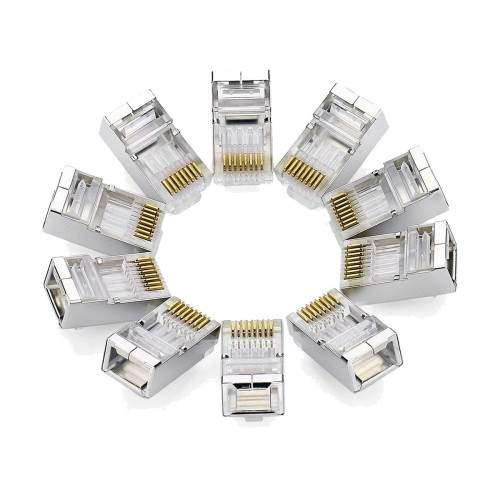 Ugreen RJ45 Cat6 FTP Modular Plugs Shielding Crystal Head 100 Pcs (1Pack) #50248