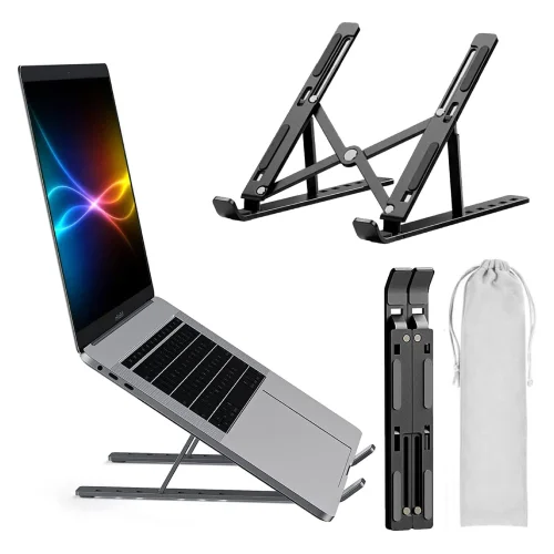 Adjustable & Foldable 10" to 17.5" 6 Angles Travel Laptop Stand (10810)