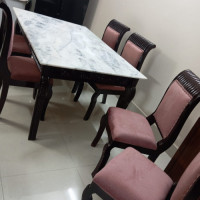 Marble Top Design Dining Table Set