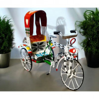 Hand Painted Rickshaw Showpiece